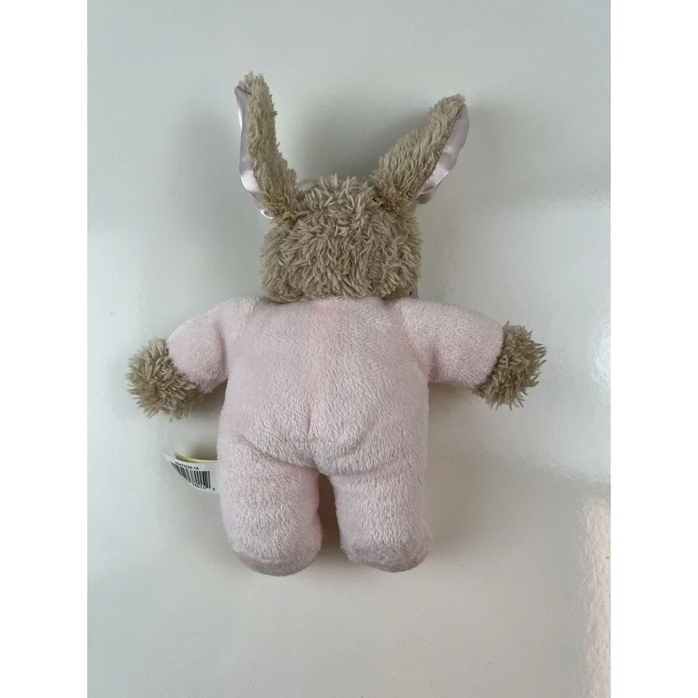 Dan Dee Pink Plush Stuffed Animal My First Bunny Satin Ears Rattle Baby Lovey